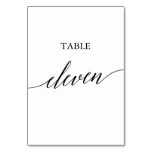 Elegant Black Calligraphy Table Number Eleven Elegant Black Calligraphy Table Number Eleven