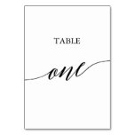 Elegant Black Calligraphy Table One Table Number Elegant Black Calligraphy Table One Table Number