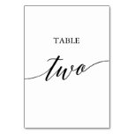 Elegant Black Calligraphy Table Two Table Number Elegant Black Calligraphy Table Two Table Number