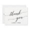 Elegant Black Calligraphy Thank You Card