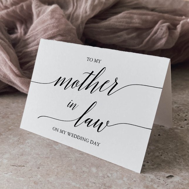 Elegant Black Calligraphy To My Mother In Law Card (Creator Uploaded)