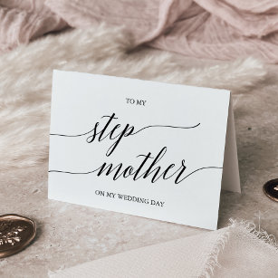 Elegant Black Calligraphy To My Step-Mother Card