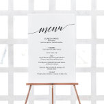Elegant Black Calligraphy Wedding Menu Foam Board<br><div class="desc">This simple black calligraphy wedding menu foam board is perfect for a simple wedding. The neutral design features a minimalist design decorated with romantic and whimsical typography. Personalize the sign with your menu options,  names,  wedding date and location.</div>