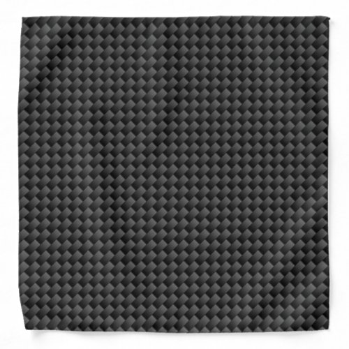 Elegant Black Carbon Fiber Style Print Background Bandana