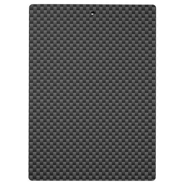 Elegant Black Carbon Fiber Style Print Background Clipboard (Back)