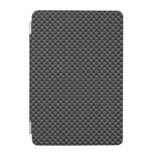 Elegant Black Carbon Fiber Style Print Background iPad Mini Cover