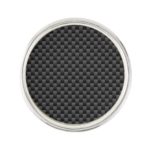 Elegant Black Carbon Fiber Style Print Background Pin