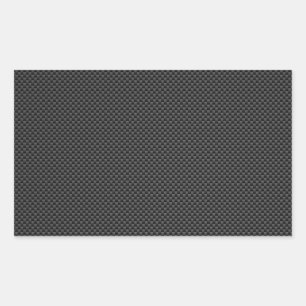 Elegant Black Carbon Fiber Style Print Background Rectangular Sticker