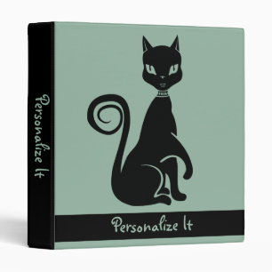 Elegant Black Cat Binder