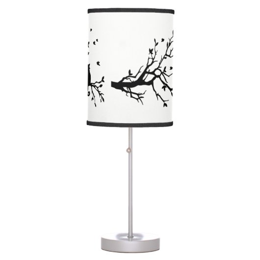 Elegant black cat table lamp (Front)