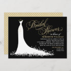 Elegant Black Champagne Wedding Gown Bridal Shower
