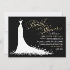 Elegant Black Champagne Wedding Gown Bridal Shower