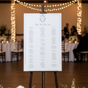 Elegant Black Chinoiserie Bird Crest Wedding Seat Foam Board