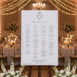 Elegant Black Chinoiserie Bird Crest Wedding Seat Foam Board
