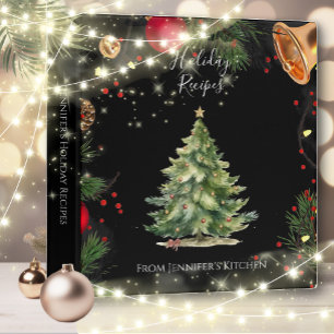 Elegant Black Christmas Photo Binder