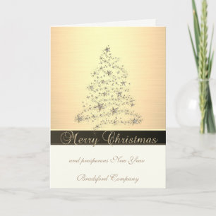 Elegant Black, Christmas Tree,,Corporate Holiday Card