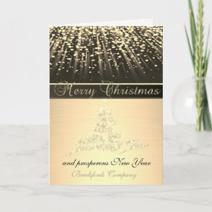 Elegant Black, Christmas Tree,Corporate Holiday Card