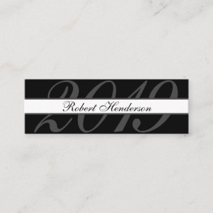 Elegant black classic insert card graduation name