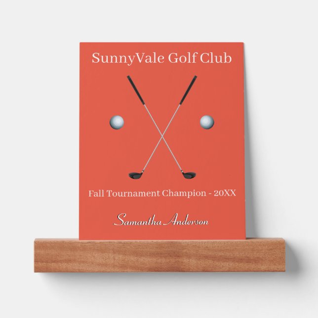 Elegant Black Clubs Trophy Winner Picture Ledge (Front)