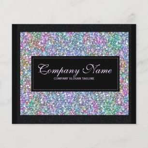 Elegant Black Colorful Purple Glitter & Sparkles 2 Flyer