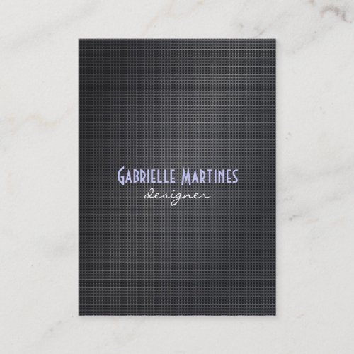 Elegant Black Cross stitch texture texture look Business Card