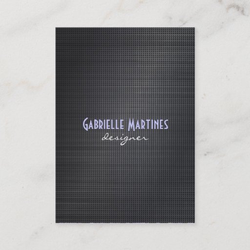 Customizable Elegant Black Cross stitch texture texture look Business Card