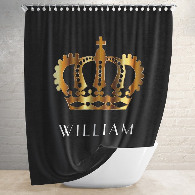 Elegant Black Crown  Shower Curtain (Creator Uploaded)
