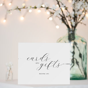 Elegant Black Cursive Thank You Card Foam Board
