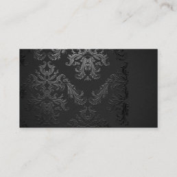 Elegant Black Damask Business Card Template