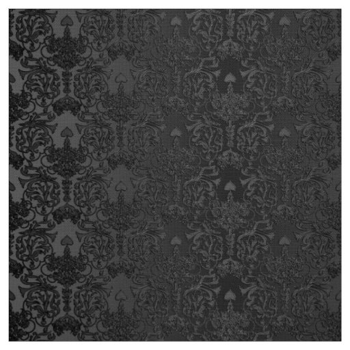 Elegant Black Damask Lace Fabric | Zazzle