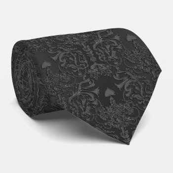 Elegant Black Damask Lace Neck Tie by hashtagawesomesauce at Zazzle