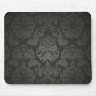 Elegant Black Damask Mouse Pad