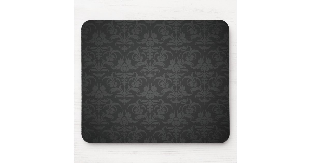 Elegant Black Damask Mouse Pad Zazzle