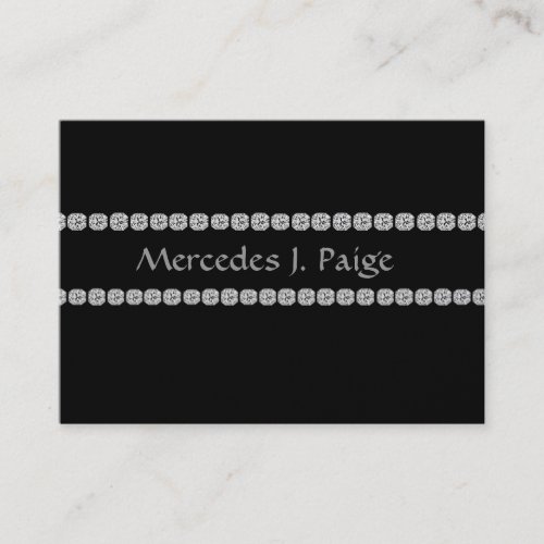 ELEGANT BLACK DIAMOND FAUX Business Card