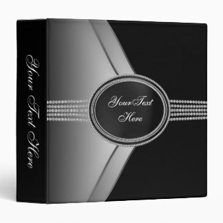 Elegant Black Diamond Photo Album 3 Ring Binder