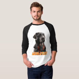 Elegant Black Dog Portrait-Realistic Pet Art T-Shirt