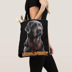Elegant Black Dog Portrait-Realistic Pet Art Tote Bag