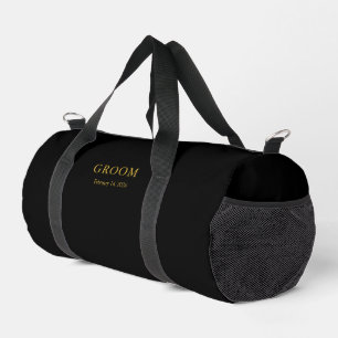 Elegant Black Duffle Bag for Groomsmen Gift