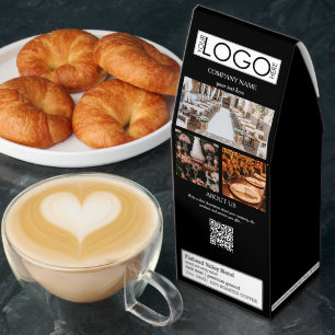 Elegant Black Event Planning Business 3 Photos Roasted Coffee