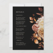 Elegant Black Fall All In One Wedding Invitation | Zazzle