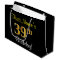 Elegant, Black, Faux Gold 39th Birthday + Name