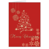 Elegant Black,Faux Gold Christmas Tree,Snowflakes (Front)