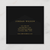 Elegant Black Faux Gold House Real Estate Square Business Card | Zazzle