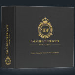 Elegant Black Faux Leather Custom Logo 3 Ring Binder<br><div class="desc">Image of a vintage black faux leather Avery binder customizable template. Simple and elegant design with a custom logo.</div>