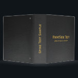 Elegant Black Faux Leather Look Binder<br><div class="desc">Elegant black faux leather look pattern,  avery binder customizable template for 1.5 inch binder. Simple clean and elegant design with fully customizable text. If you need any help customizing any of my designs,  contact ArtOnWear designer. Free text formatting with live help available by request.</div>