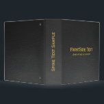 Elegant Black Faux Leather Look Binder<br><div class="desc">Elegant black faux leather look pattern,  avery binder customizable template for 1.5 inch binder. Simple clean and elegant design with fully customizable text. If you need any help customizing any of my designs,  contact ArtOnWear designer. Free text formatting with live help available by request.</div>