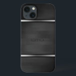 Elegant Black Faux Wood Stripes Silver Accent iPhone 13 Case<br><div class="desc">Elegant black faux wood stripes with silver accents.  If you need any help customizing any of my designs,  contact ArtOnWear designer. Free text formatting with live help available by request.</div>