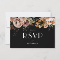 Elegant Black Floral Boho Wedding | Meal Choice