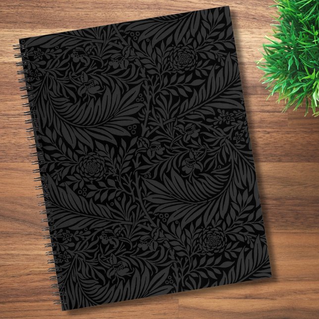 Elegant Black Floral Pattern Notebook (Creator Uploaded)