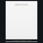 Elegant Black Footer Name Address Letterhead<br><div class="desc">Elegant Black Footer Name Address Letterhead</div>